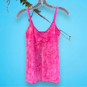 Vintage 1999 Lingerie Nightie Set Sheer Mesh Flutter Short Kawaii